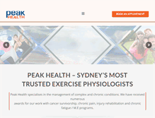 Tablet Screenshot of peak-health.com.au